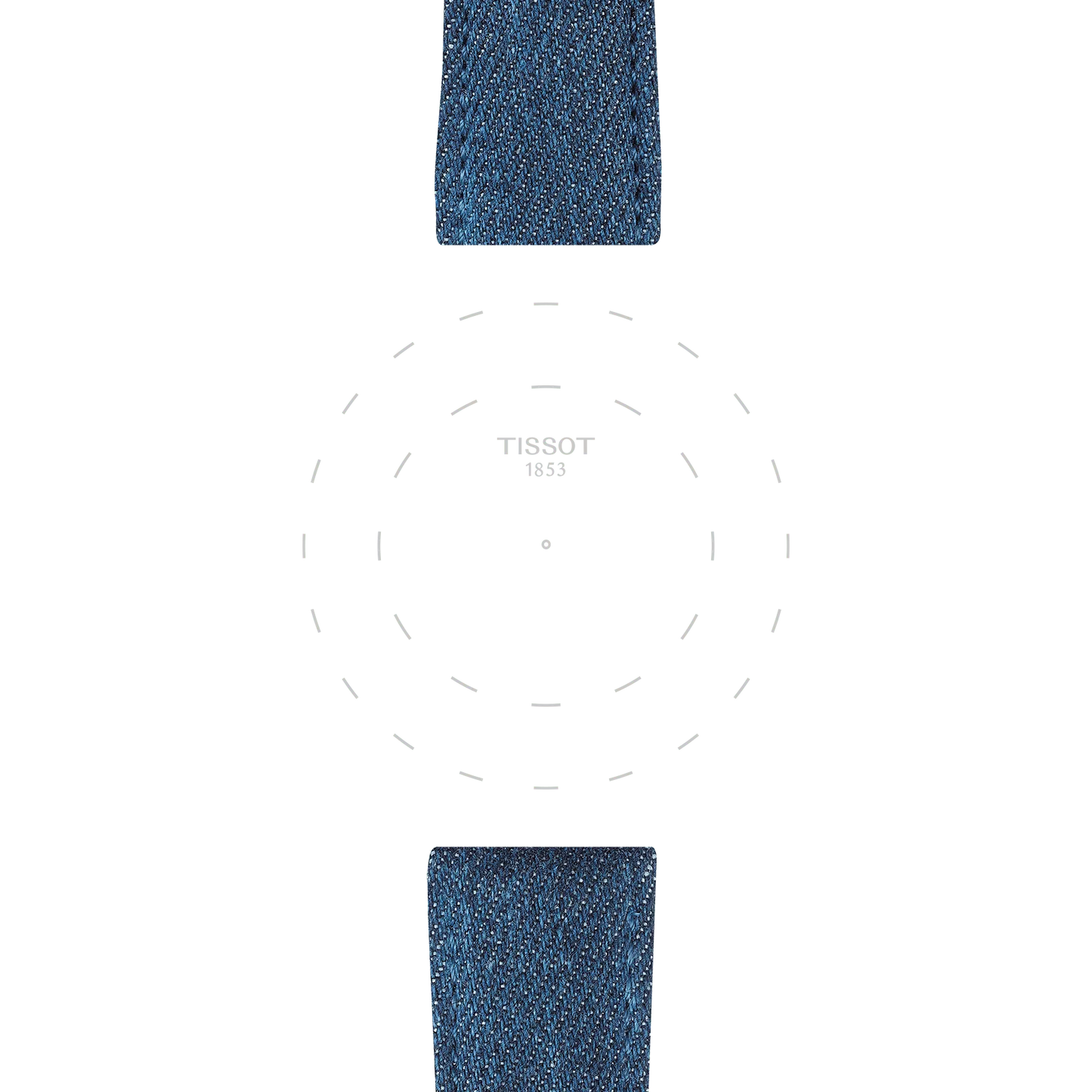 Tissot mavi tekstil kayış boynuz aralığı 22 mm