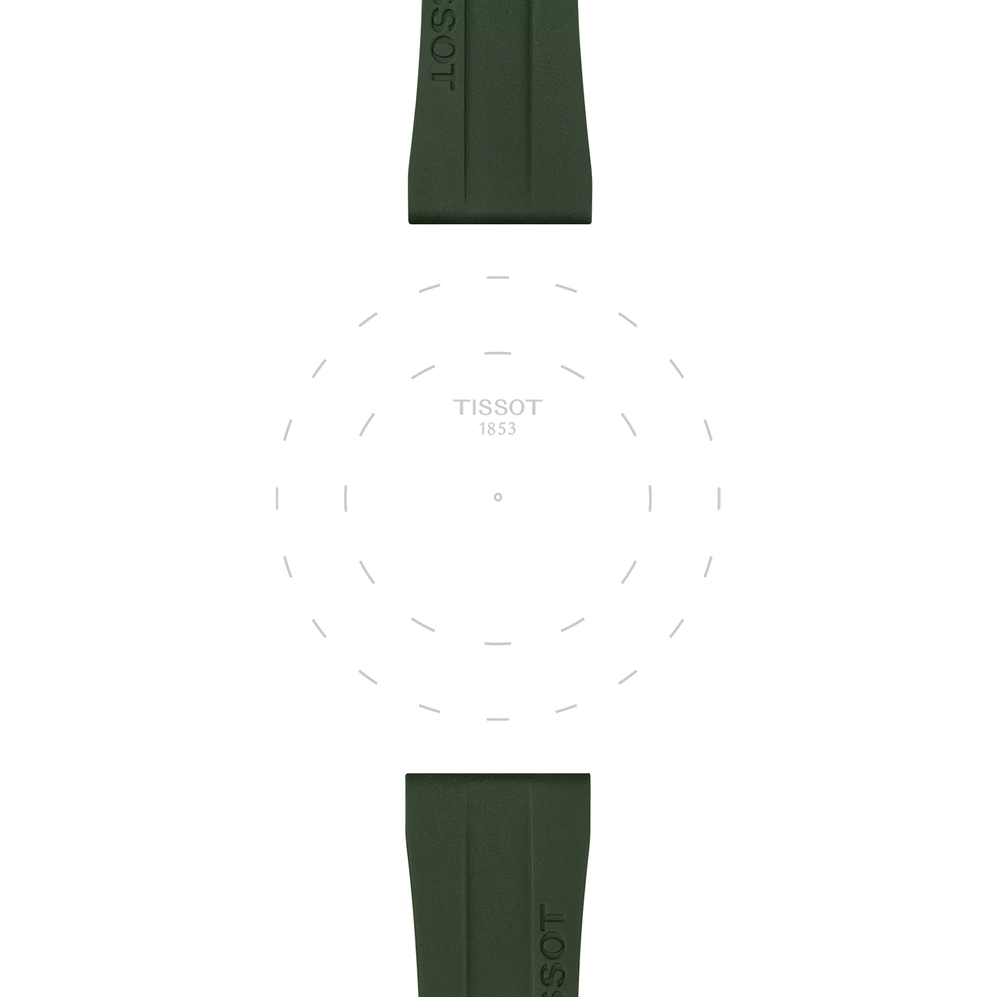 Tissot Haki Kauçuk Kayış Boynuz Aralığı 20 mm