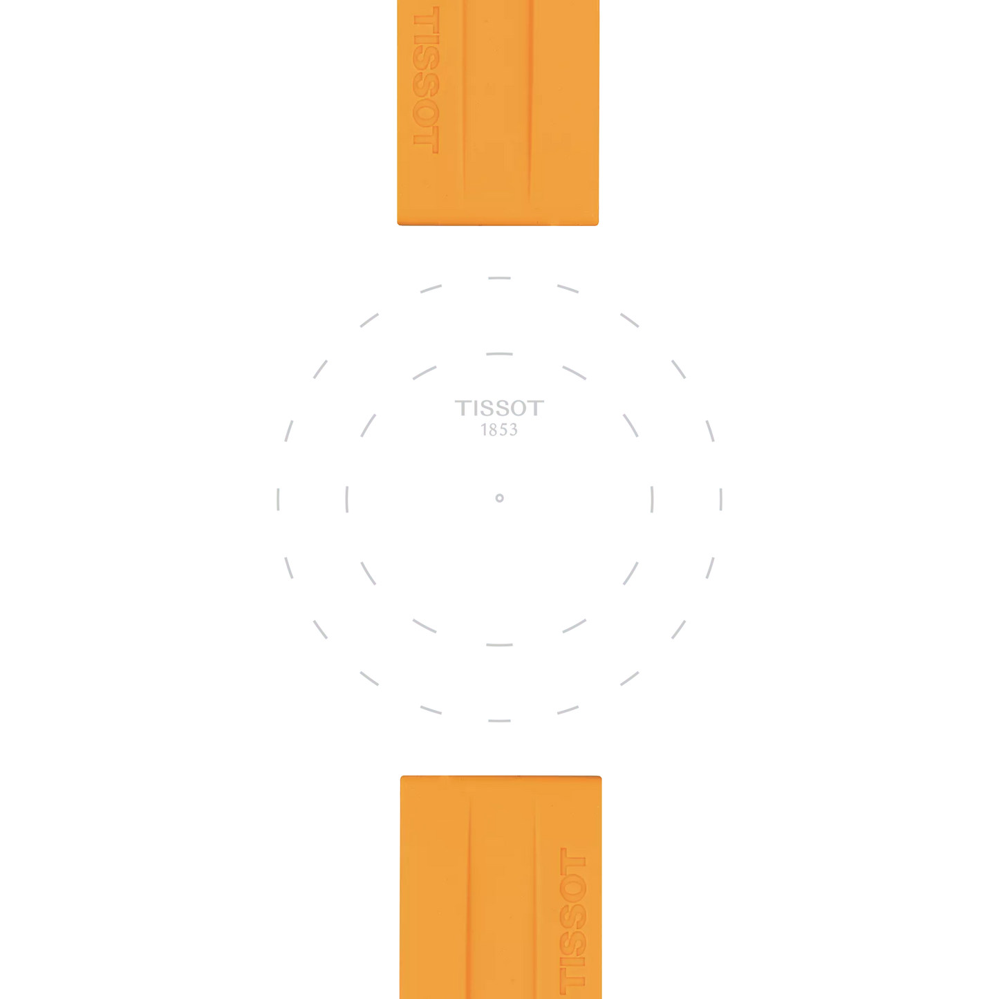 Tissot Turuncu Silikon Kayış Boynuz Aralığı 22 mm