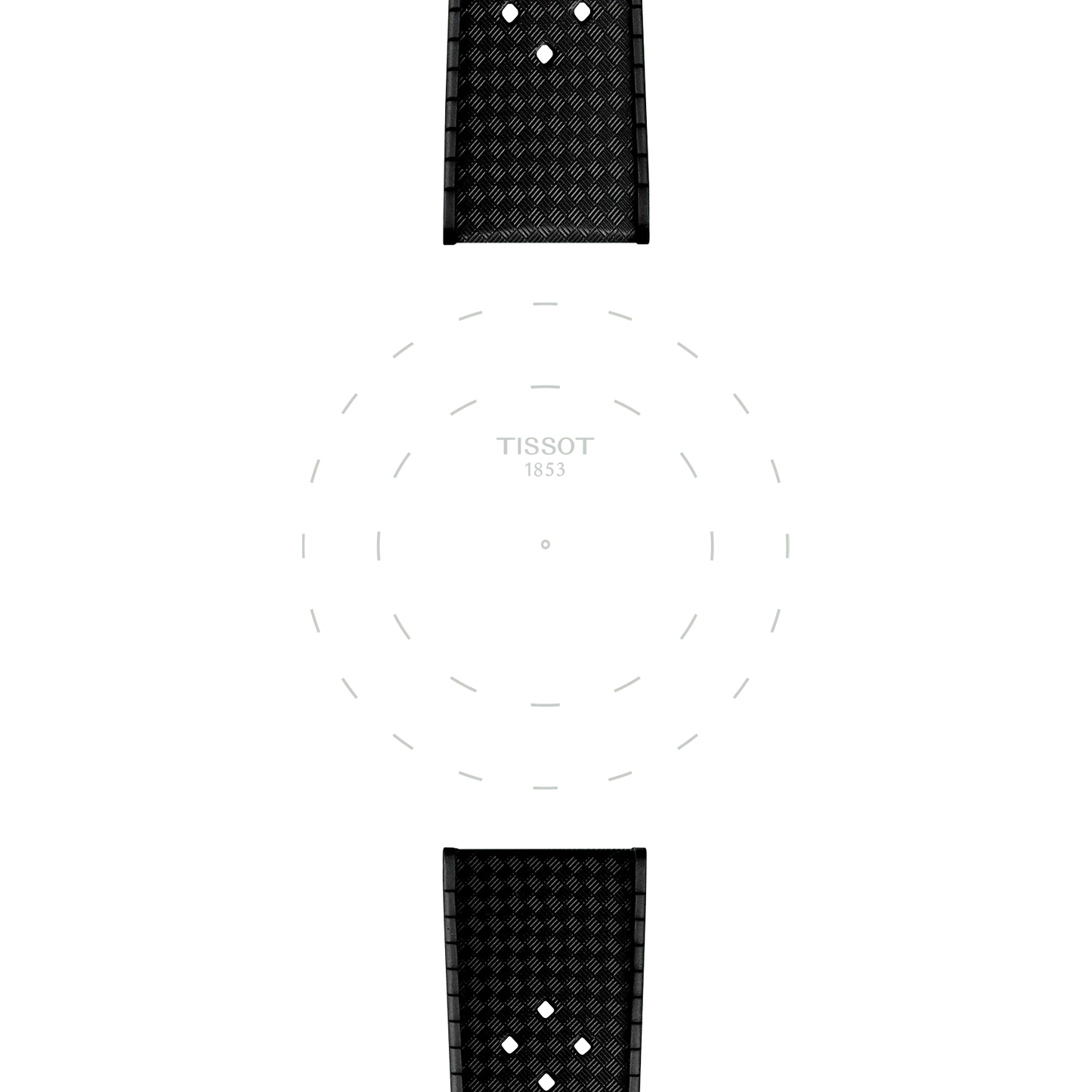 Tissot Siyah Kauçuk Kayış Boynuz Aralığı 20mm