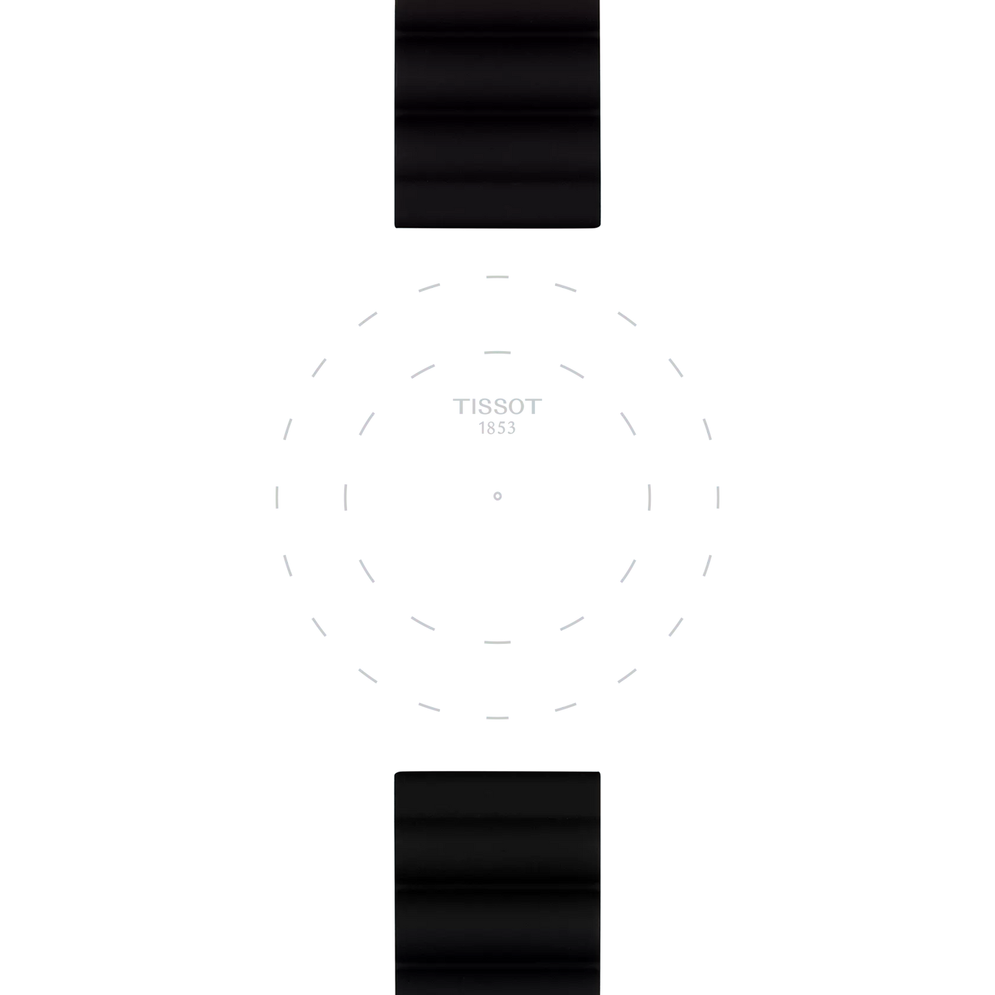 Tissot Siyah Silikon Kayış Boynuz Aralığı 22 mm
