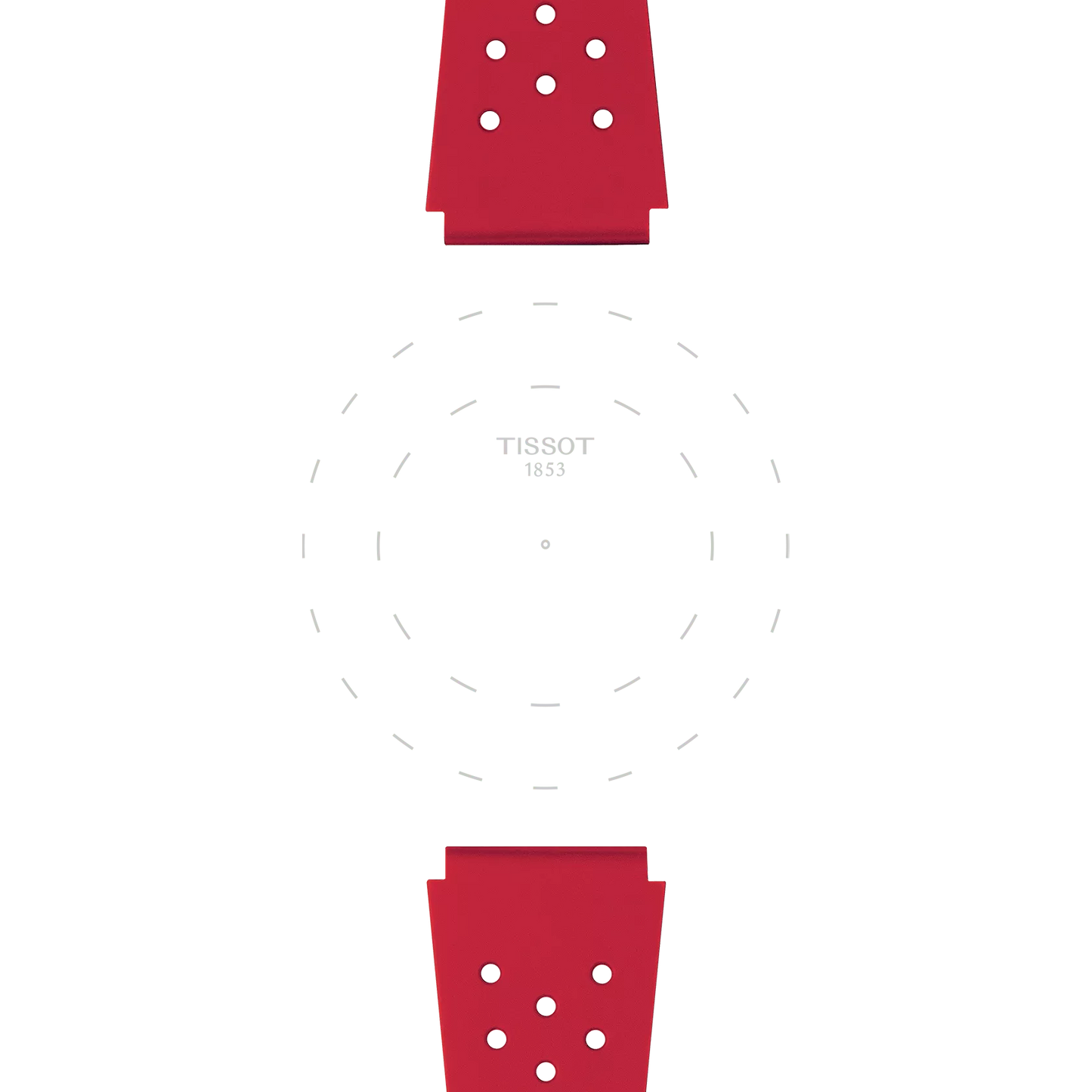 Tissot Sideral Kırmızı Kauçuk Kayış