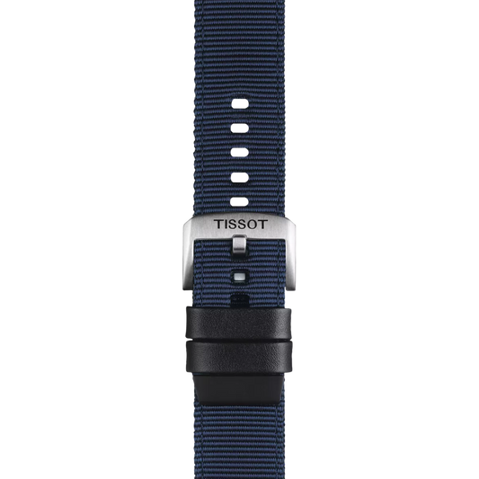 Tissot mavi kumaş kayış boynuz aralığı 22 mm
