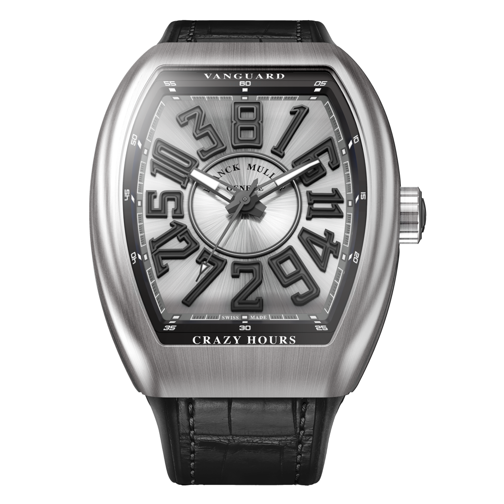 V41 Vanguard Crazy Hours Brushed Steel - Grey Details