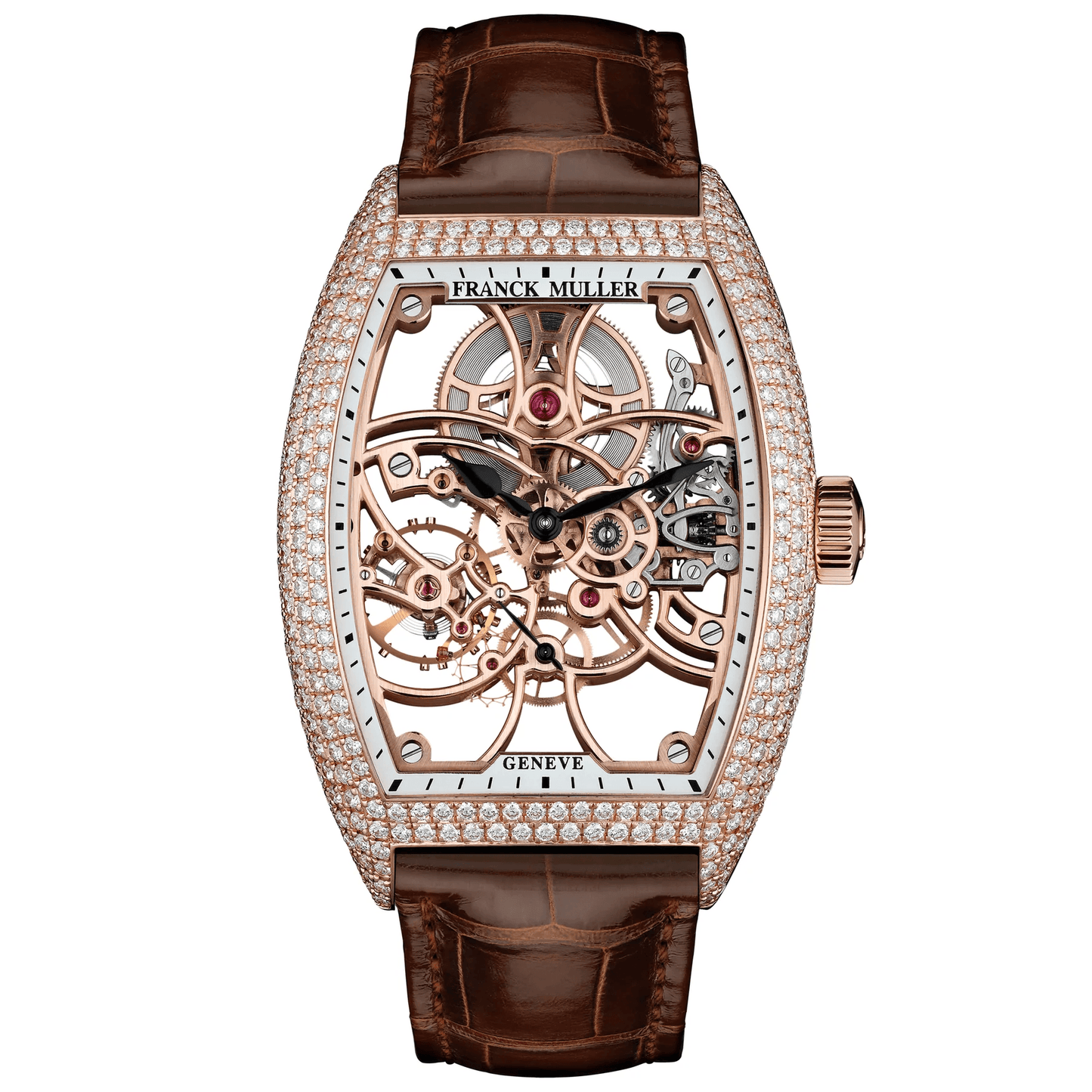 Cintree Curvex Rose Gold Skeleton Full Diamond