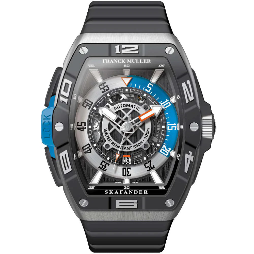 Skafander 46 Brushed Steel, Black Bezel - SKF 46 DV SC DT (AC) (ACBR ACNR)