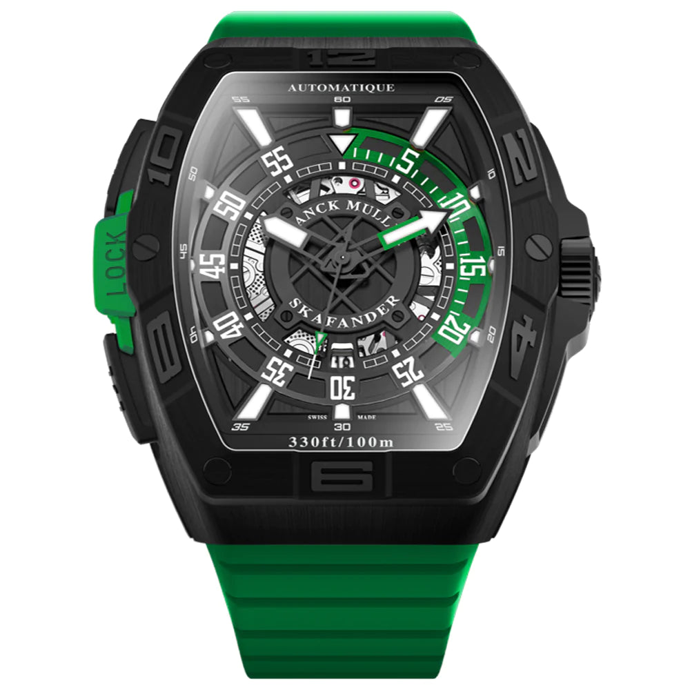 Skafander 46 Brushed Black Titanium - Green - SKF 46 DV SC DT (VR) (TTNRBR TTNR)