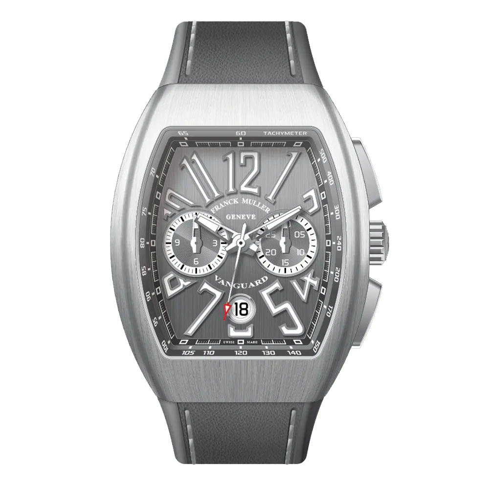 V41 Vanguard Chrono Brushed Stainless Steel - Grey