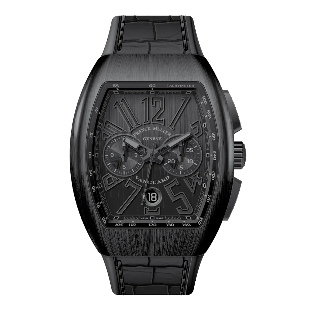 V41 Vanguard Chrono Full Brushed Black Titanium