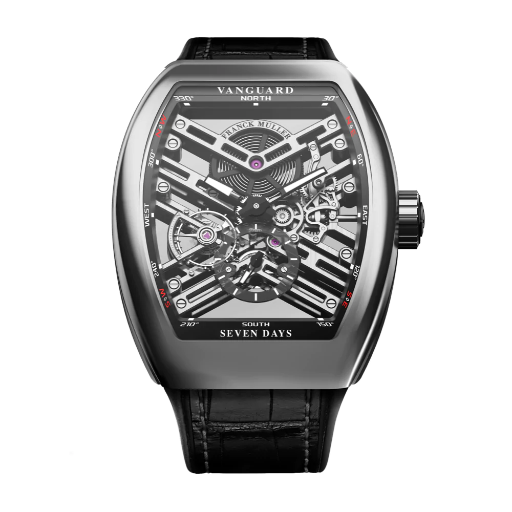 V41 Vanguard Seven Days Skeleton Stainless Steel