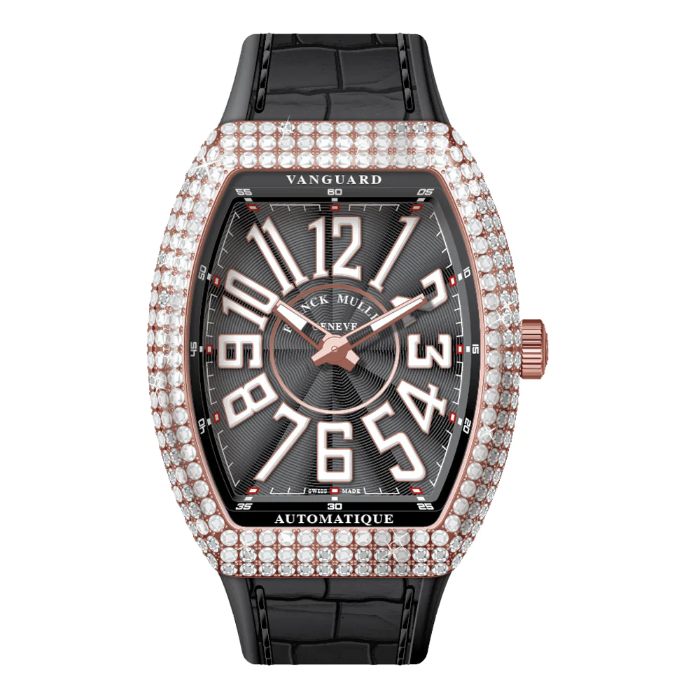 V41 Vanguard Slim Rose Gold White Diamonds Case