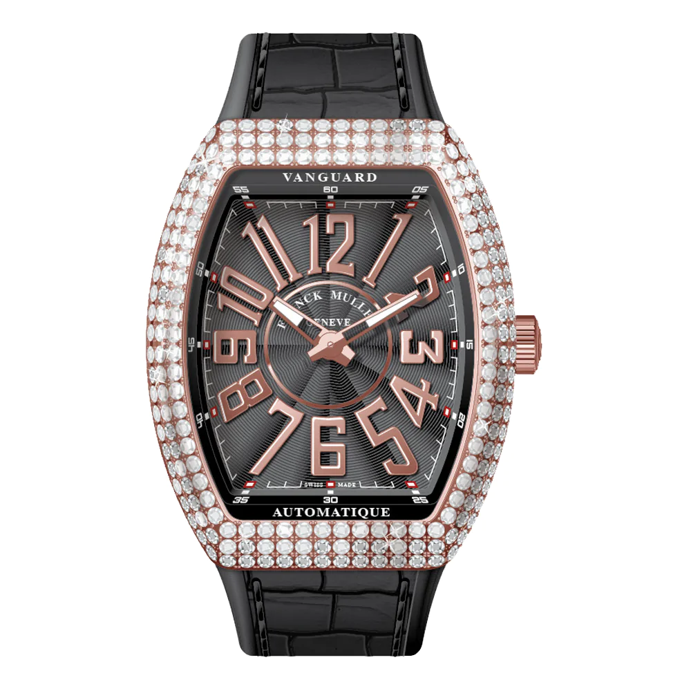V41 Vanguard Slim Rose Gold White Diamonds Case