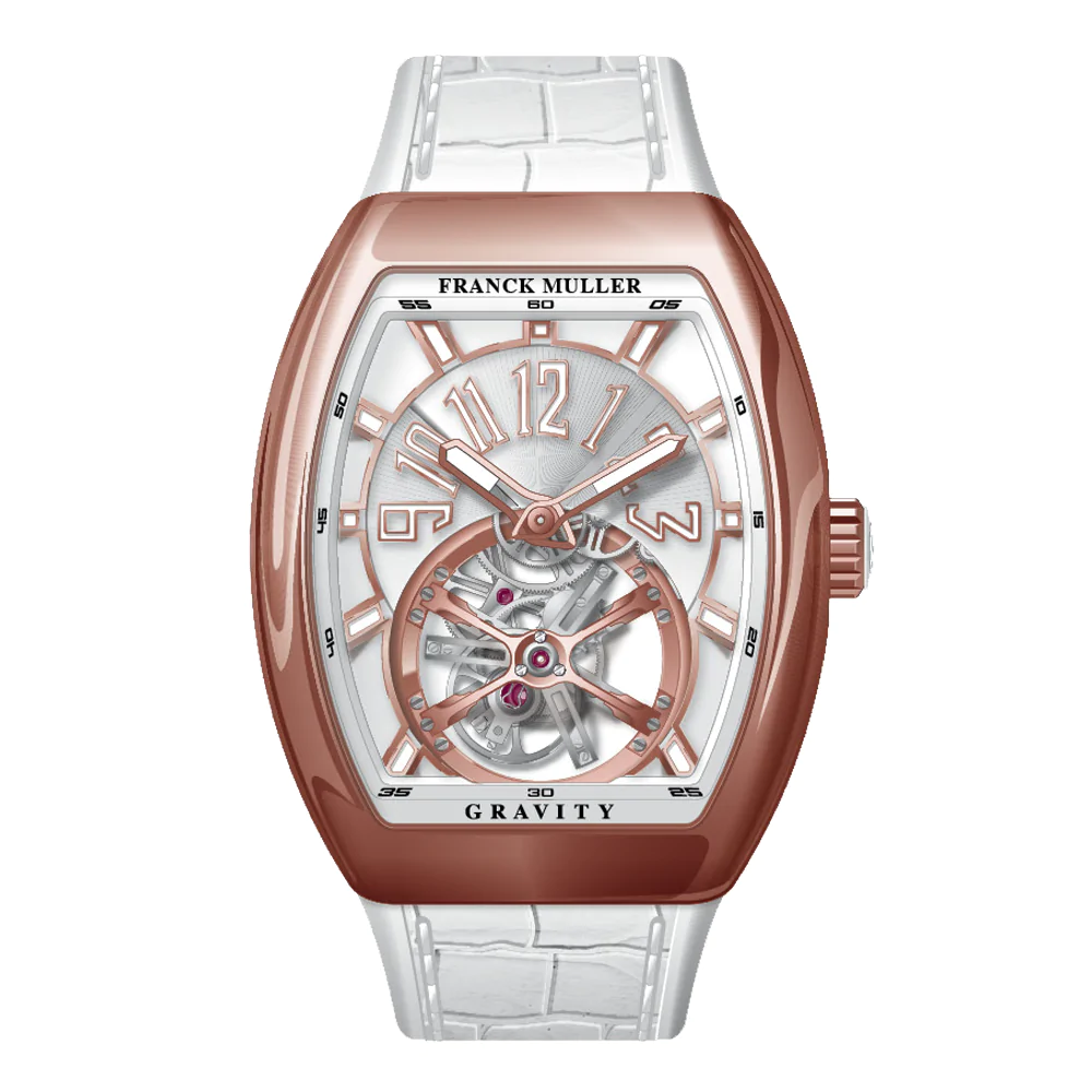 V41 Vanguard Gravity Tourbillon Rose Gold - White