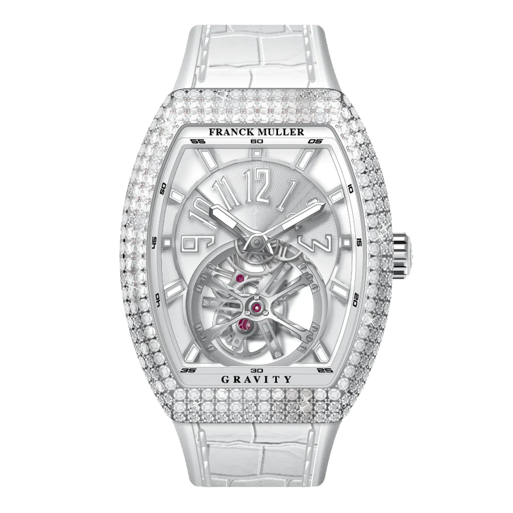 V41 Vanguard Gravity Tourbillon Stainless Steel White Diamonds