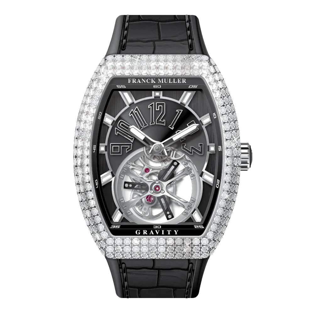 V41 Vanguard Gravity Tourbillon Stainless Steel White Diamonds