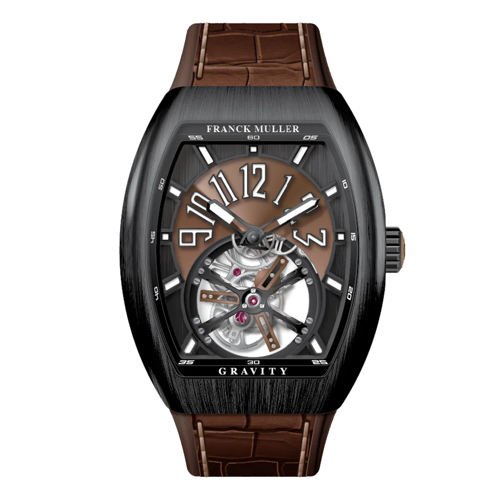 V41 Vanguard Gravity Tourbillon Brushed Black Titanium - Bronze