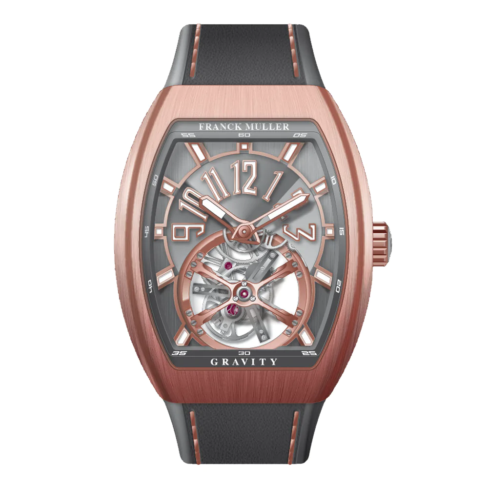V41 Vanguard Gravity Tourbillon Brushed Rose Gold - Grey
