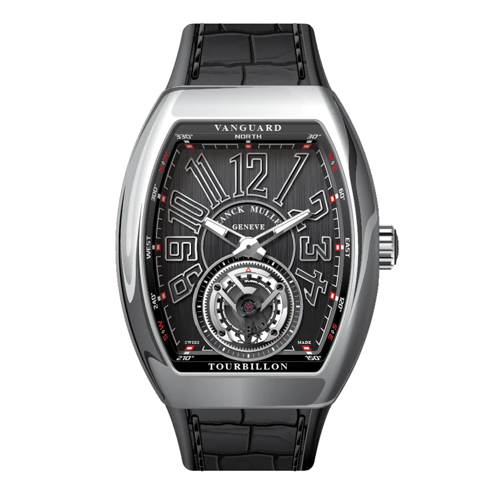 V41 Vanguard Tourbillon Stainless Steel - Black