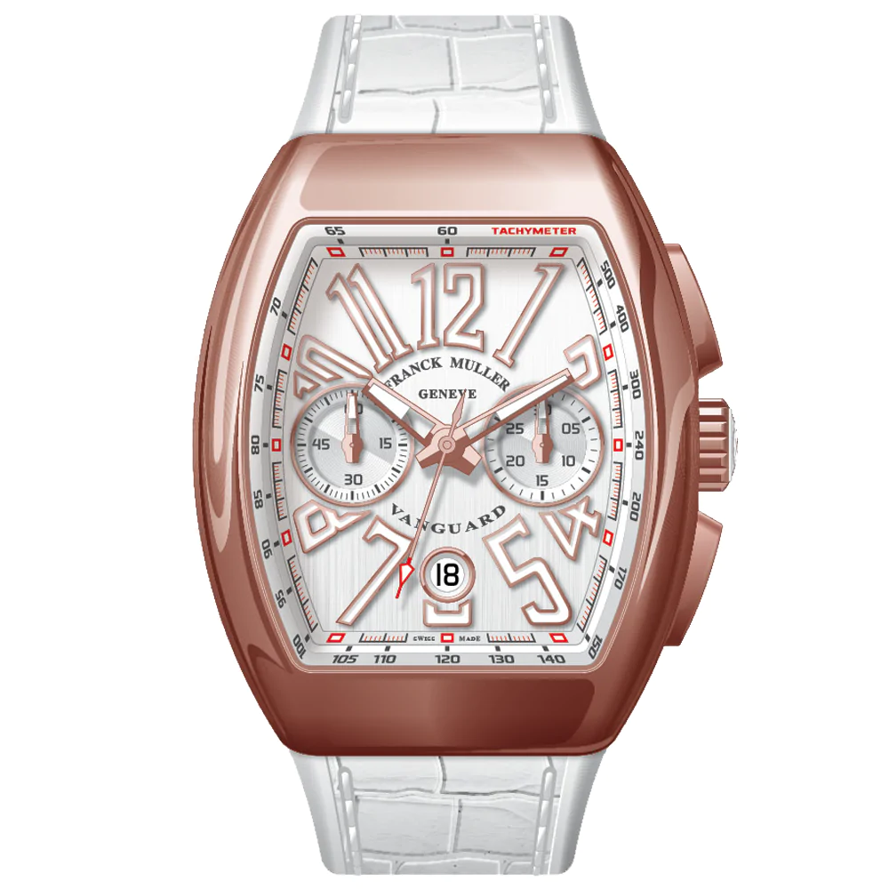 V45 Vanguard Chrono Classical Rose Gold Case - White