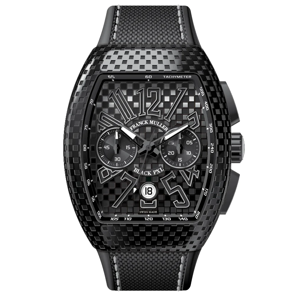V45 Vanguard Chrono Pixel Black Stainless Steel