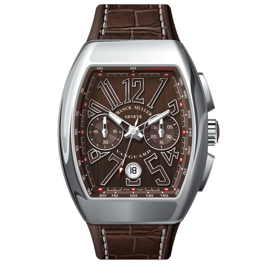 V45 Vanguard Chrono Classical Stainless Steel Case - Brown