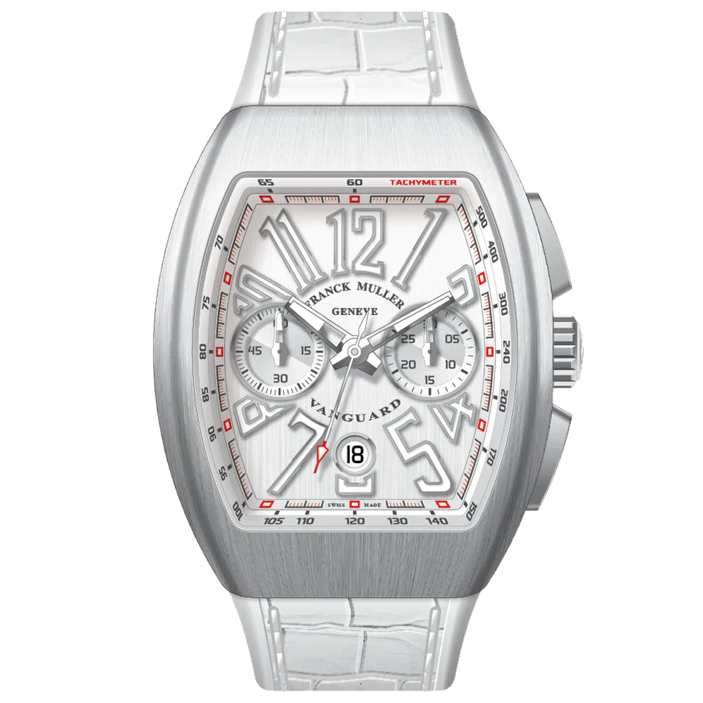 V45 Vanguard Chrono Classical Brushed Stainless Steel Case - White