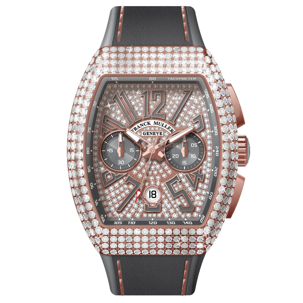 V45 Vanguard Chrono Rose Gold Diamond Case & Dial