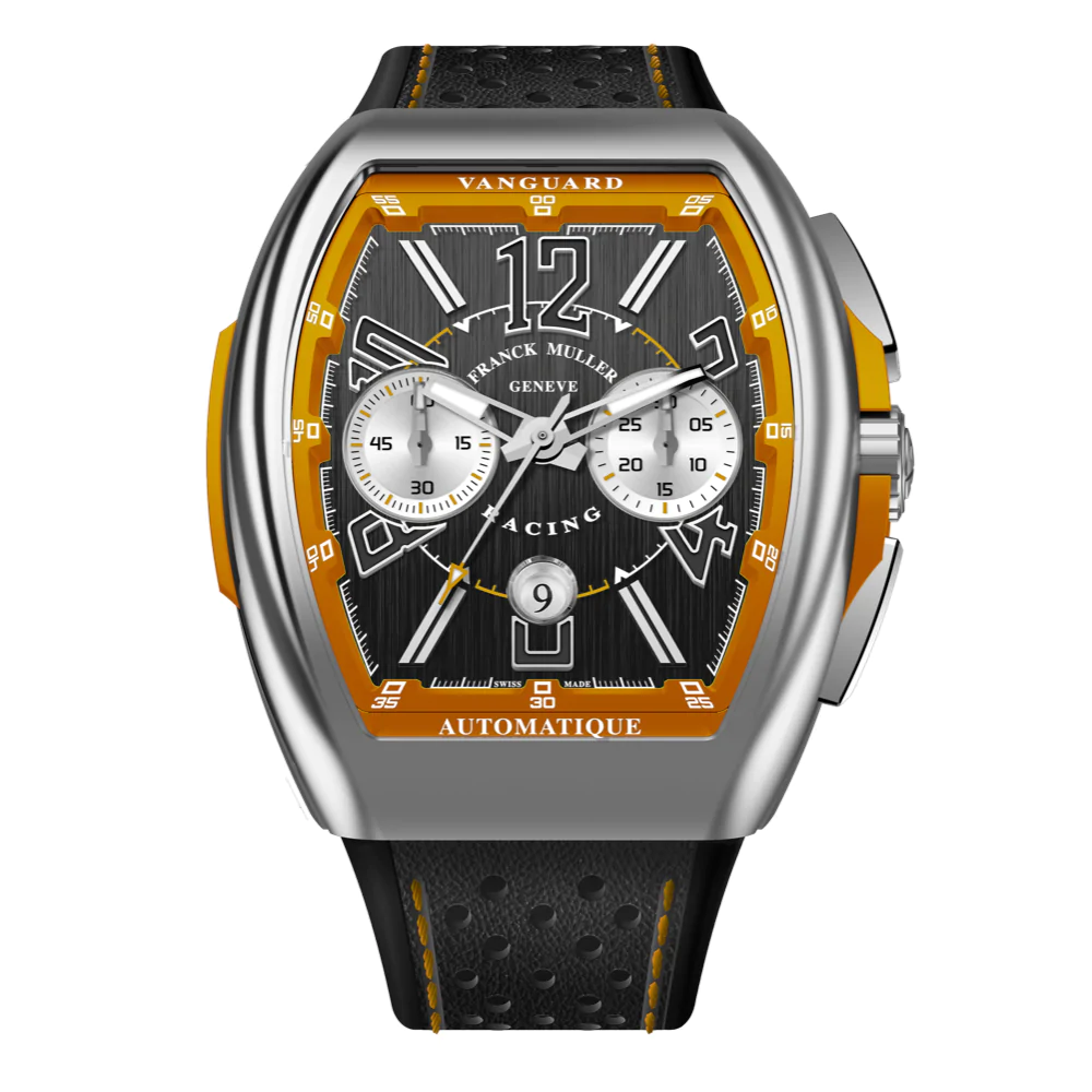 V45 Vanguard Racing Chrono Polished Stainless Steel - Orange