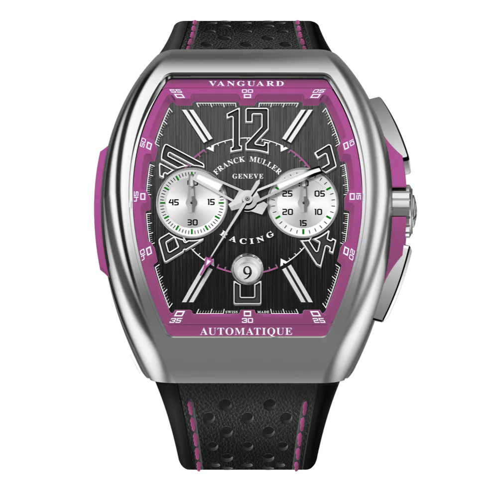 V45 Vanguard Racing Chrono Polished Stainless Steel - Violet