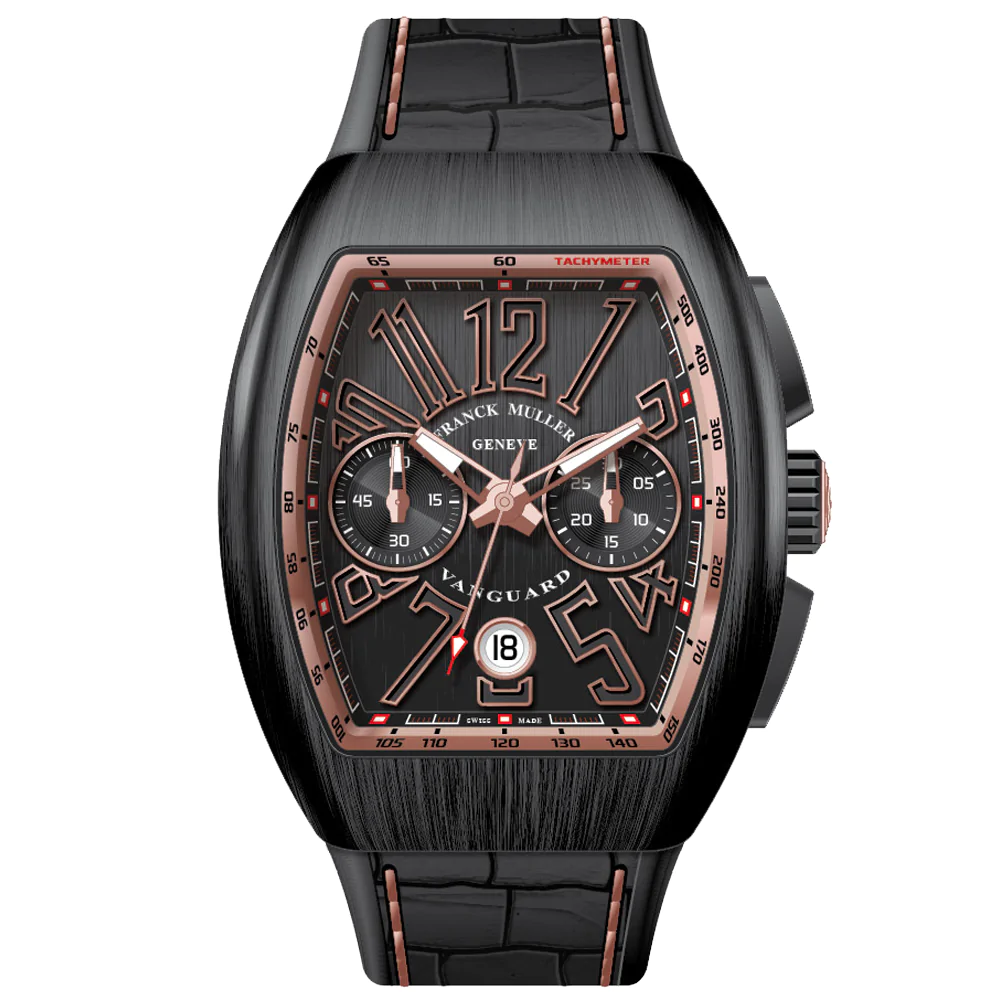 V45 Vanguard Chrono Classical Brushed Black Titanium and Rose Gold Case