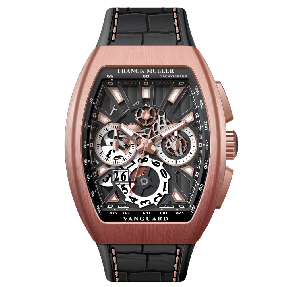 V45 Vanguard Grand Date Chrono Brushed Rose Gold