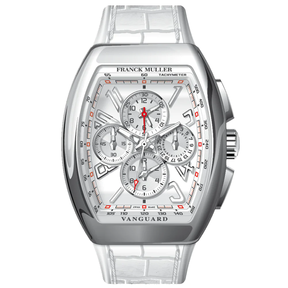 V45 Vanguard Chrono Master Banker Stainless Steel - White