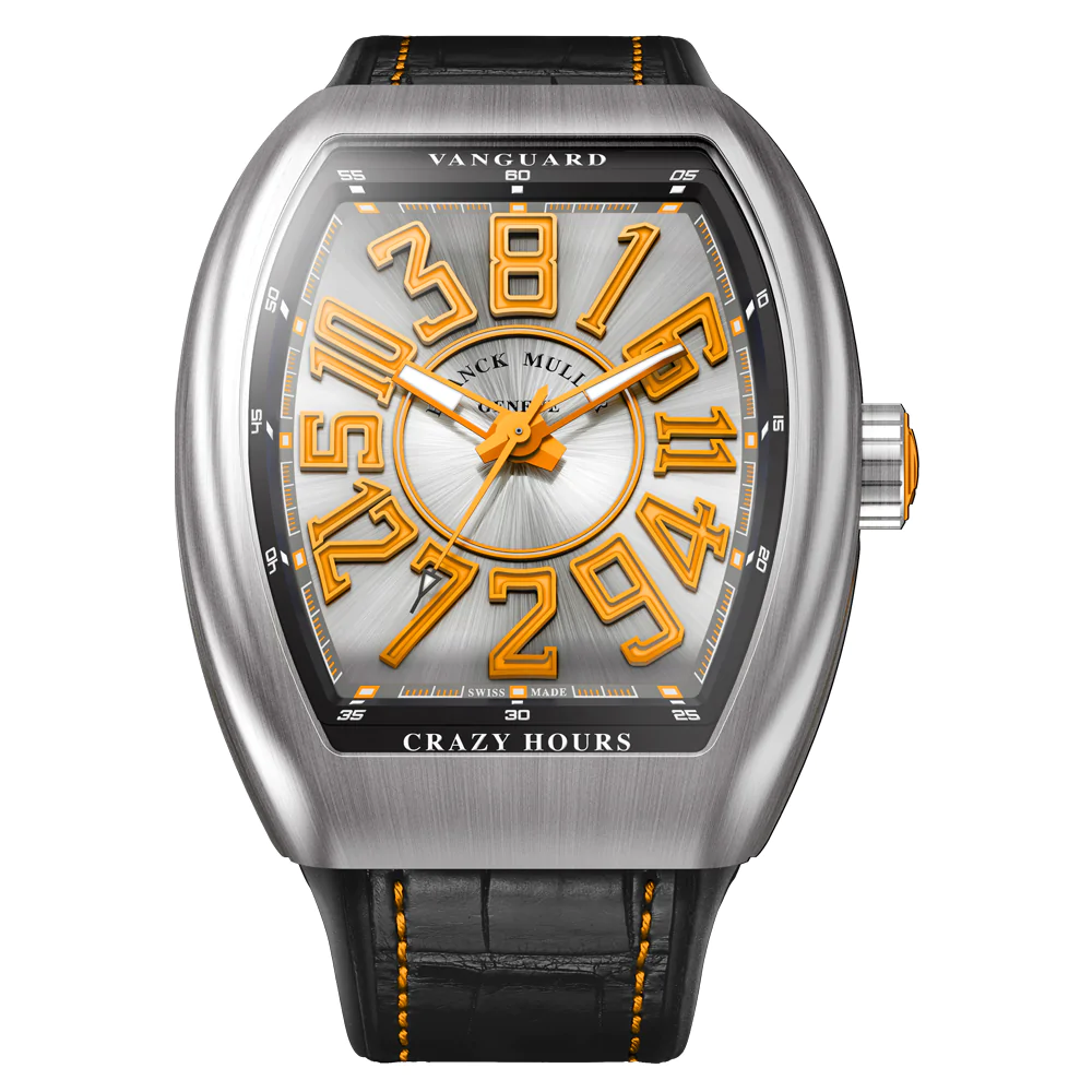 V45 Vanguard Crazy Hour Brushed Titanium - Orange Details