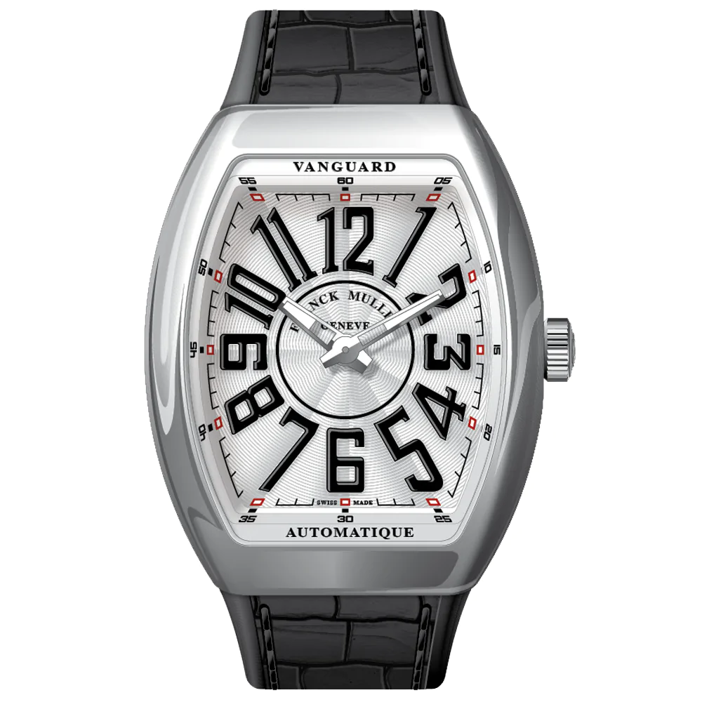 V45 Vanguard Slim Stainless Steel Black Numerals