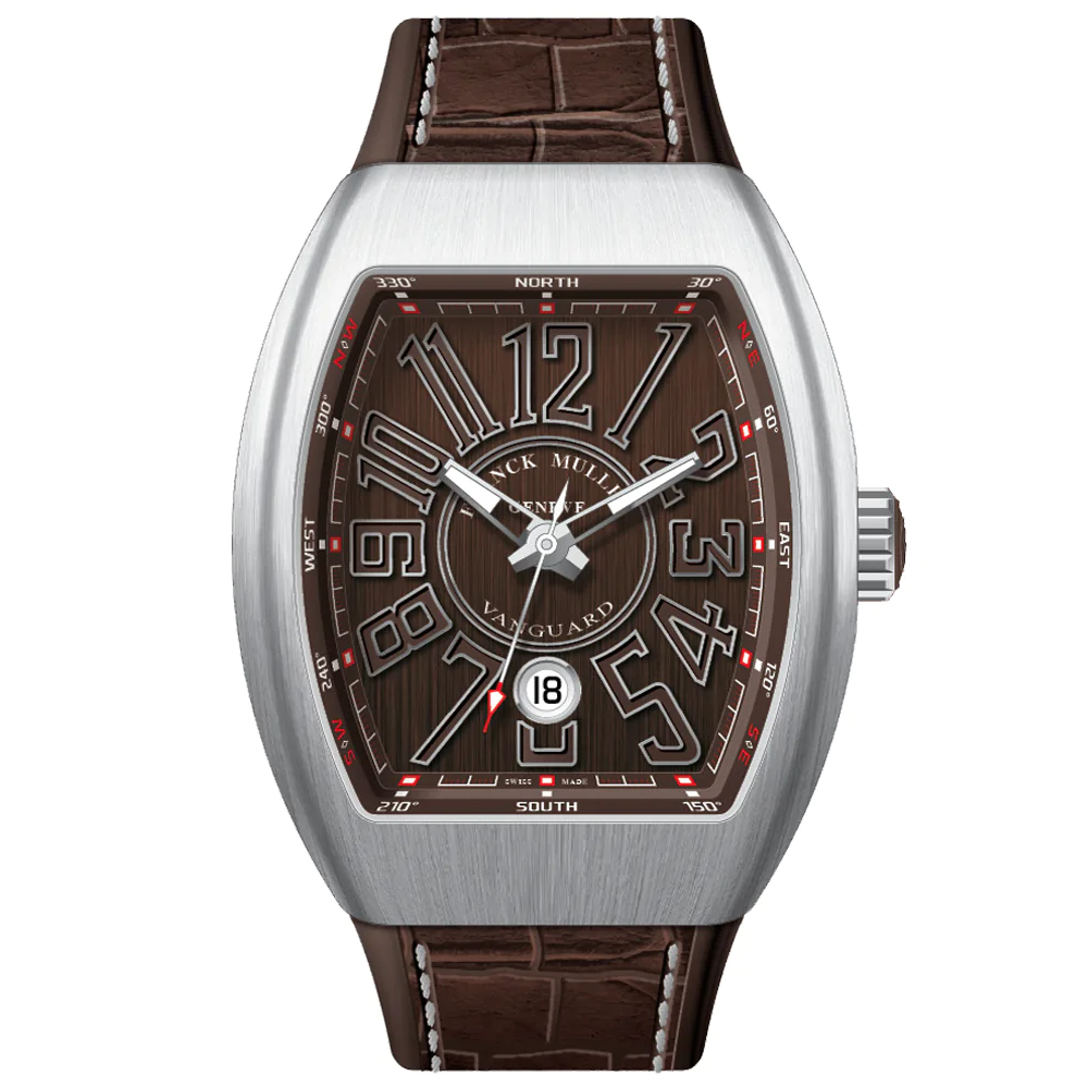 V45 Vanguard Brushed Stainless Steel - Brown