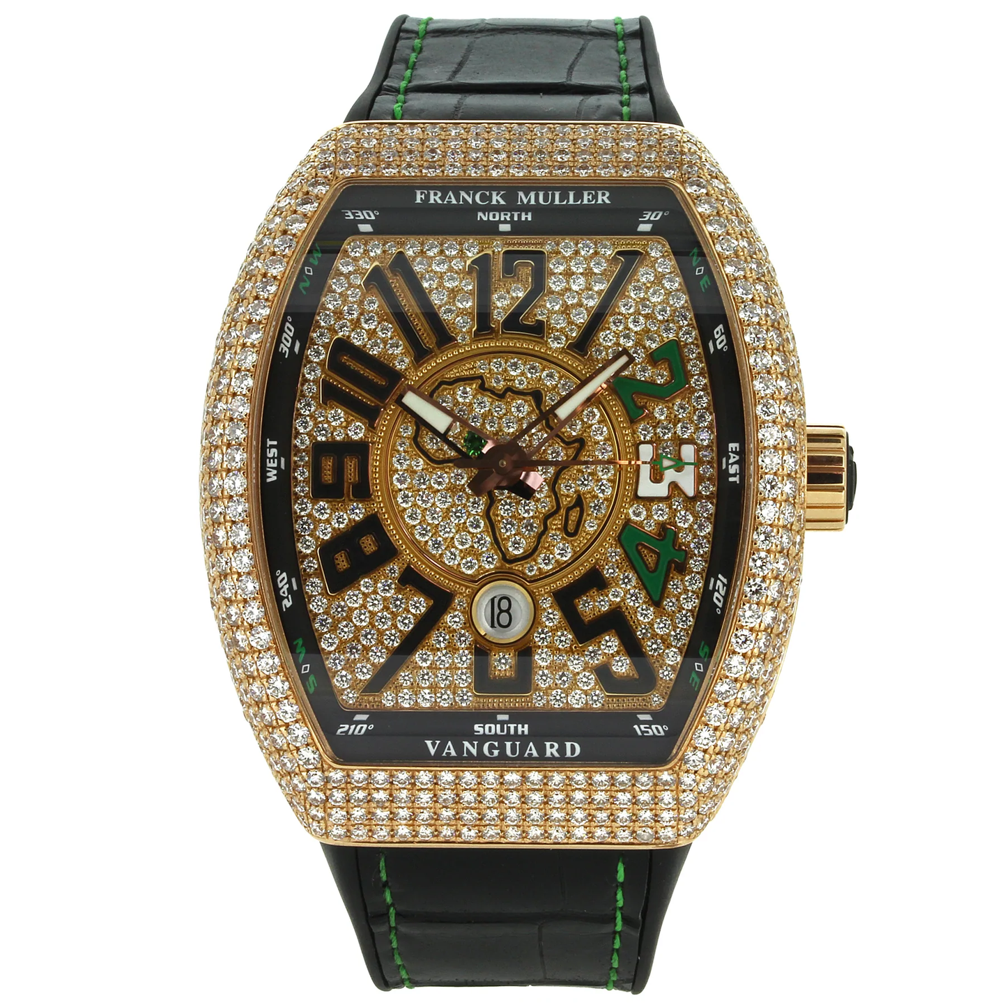 V45 Vanguard Classical Rose Gold Full Diamond "Pride of Nigeria" Limited Edition