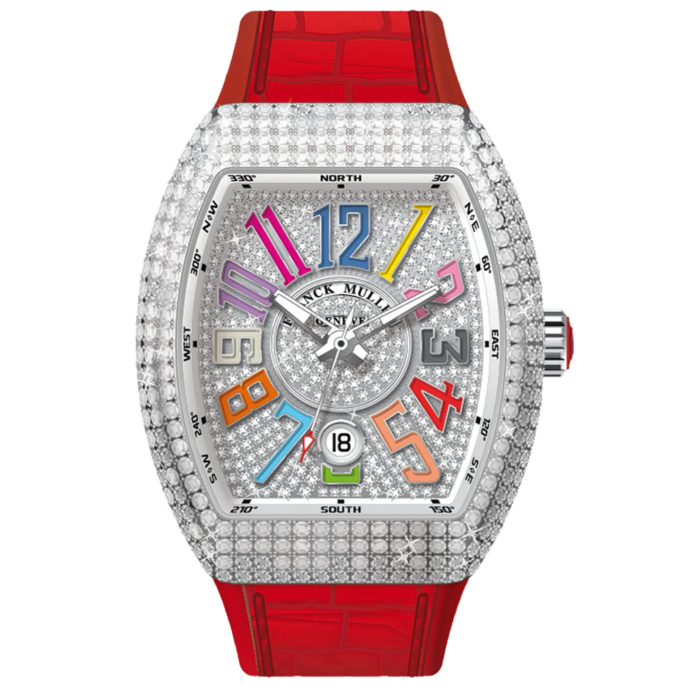 V45 Vanguard Colour Dreams Stainless Steel Diamond Case and Dial - Red