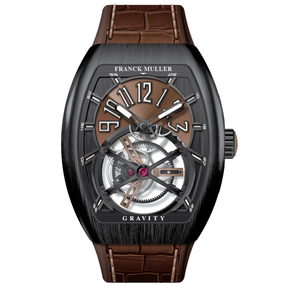 V45 Vanguard Gravity Tourbillon Brushed Black Titanium - Bronze