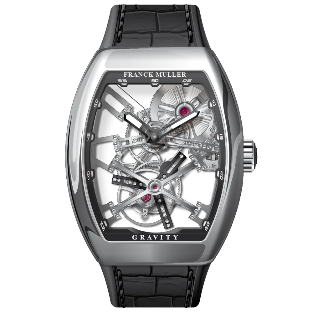 V45 Vanguard Gravity Skeleton Tourbillon Polished Steel