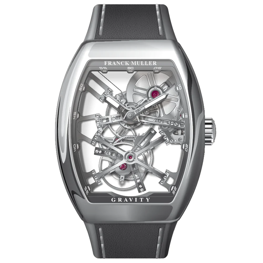 V45 Vanguard Gravity Skeleton Tourbillon Polished Steel