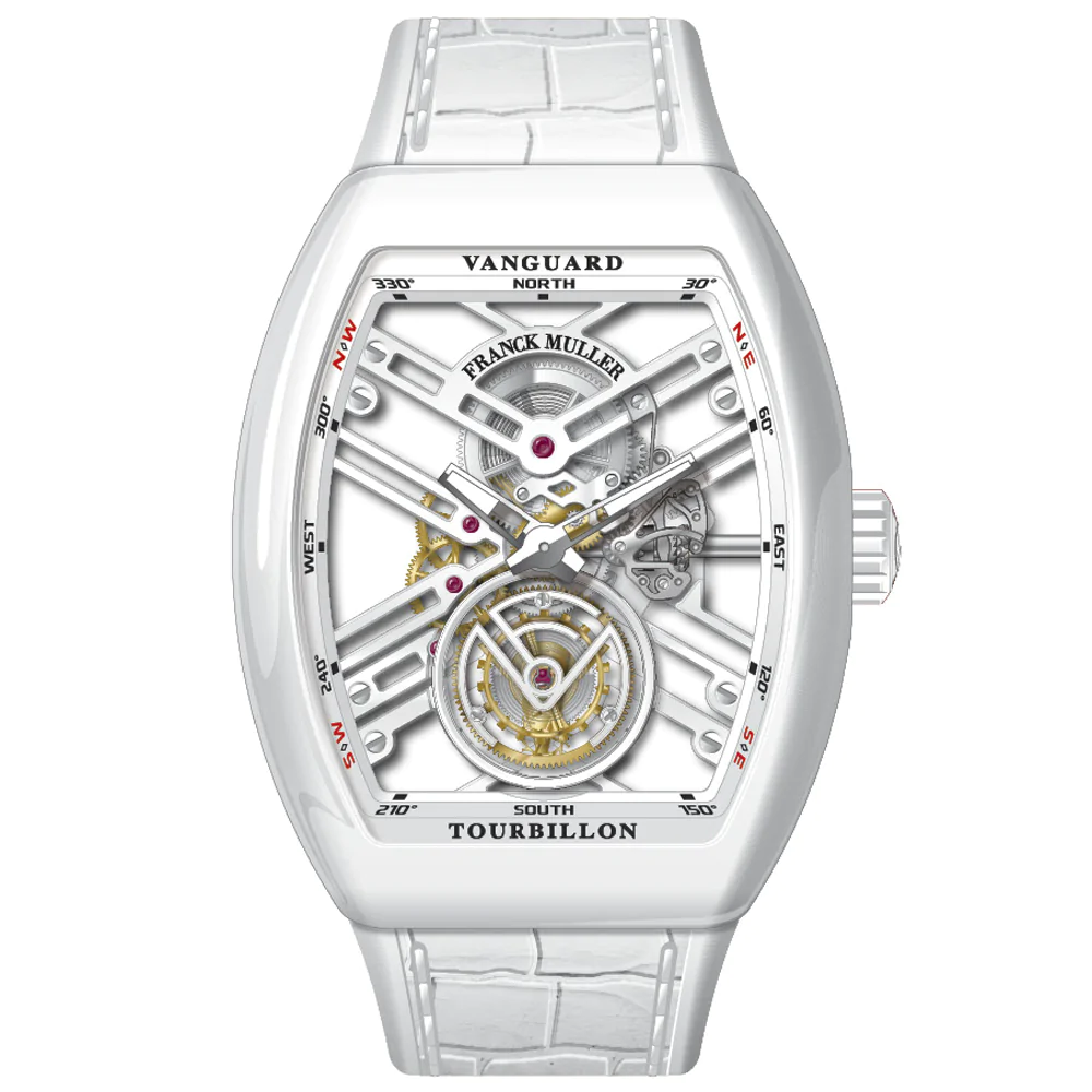 V45 Vanguard Tourbillon Skeleton White Titanium