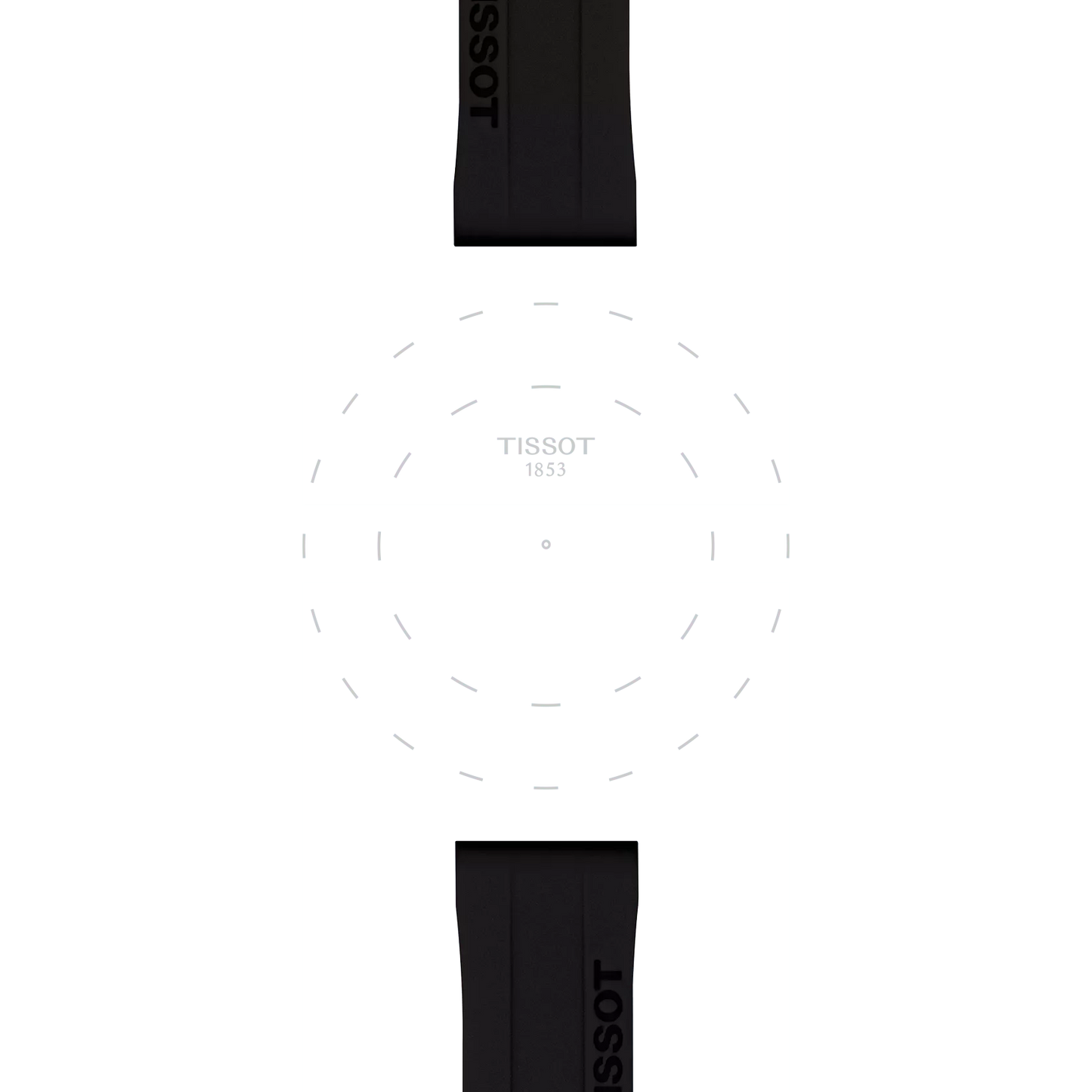 Tissot Siyah Silikon Kayış Boynuz Aralığı 18 mm