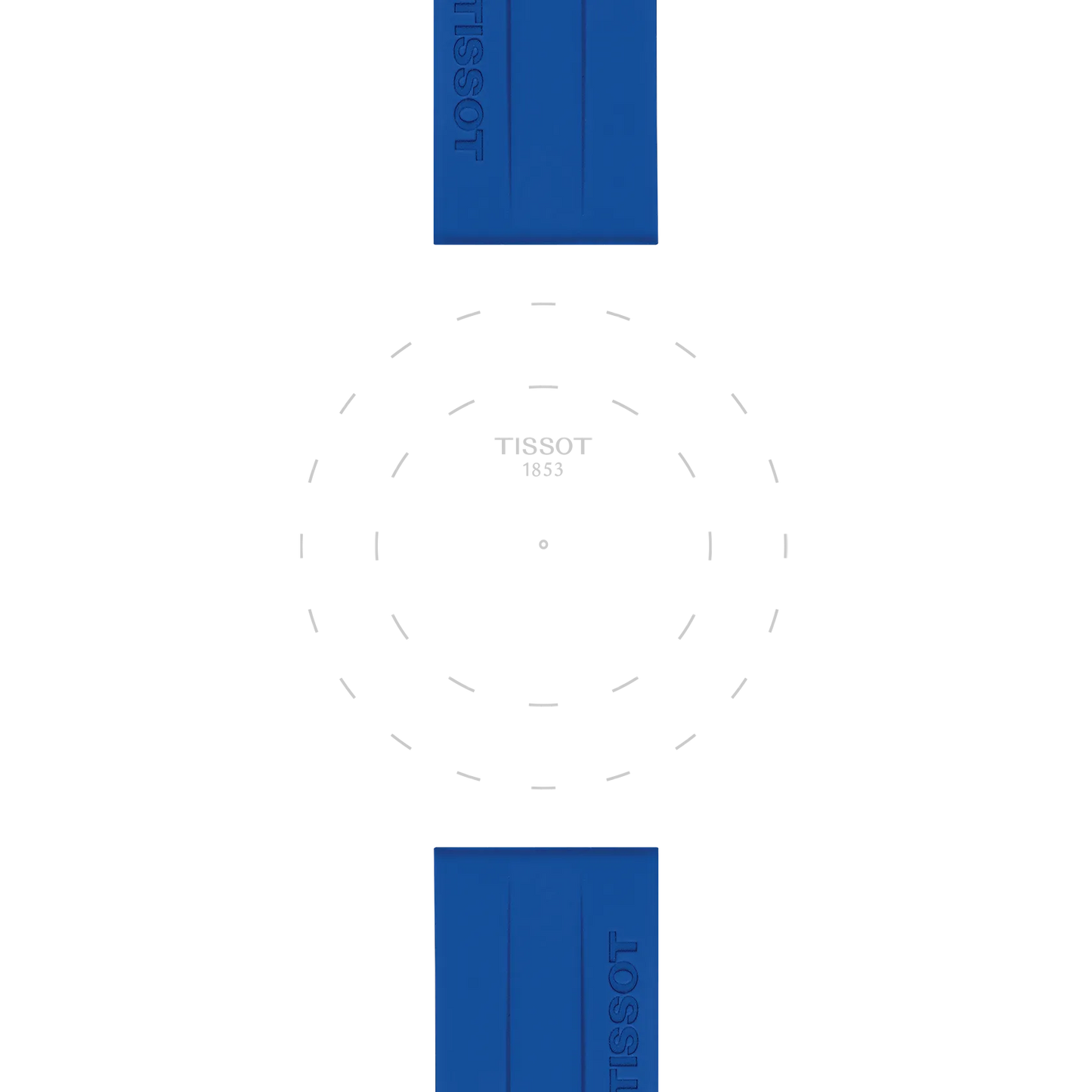 Tissot Mavi Silikon Kayış Boynuz Aralığı 22 mm