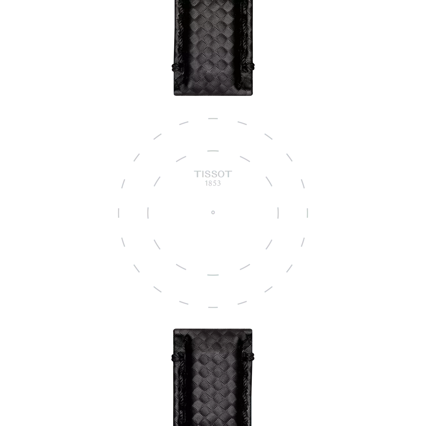 Tissot siyah kumaş kayış boynuz aralığı 20 mm