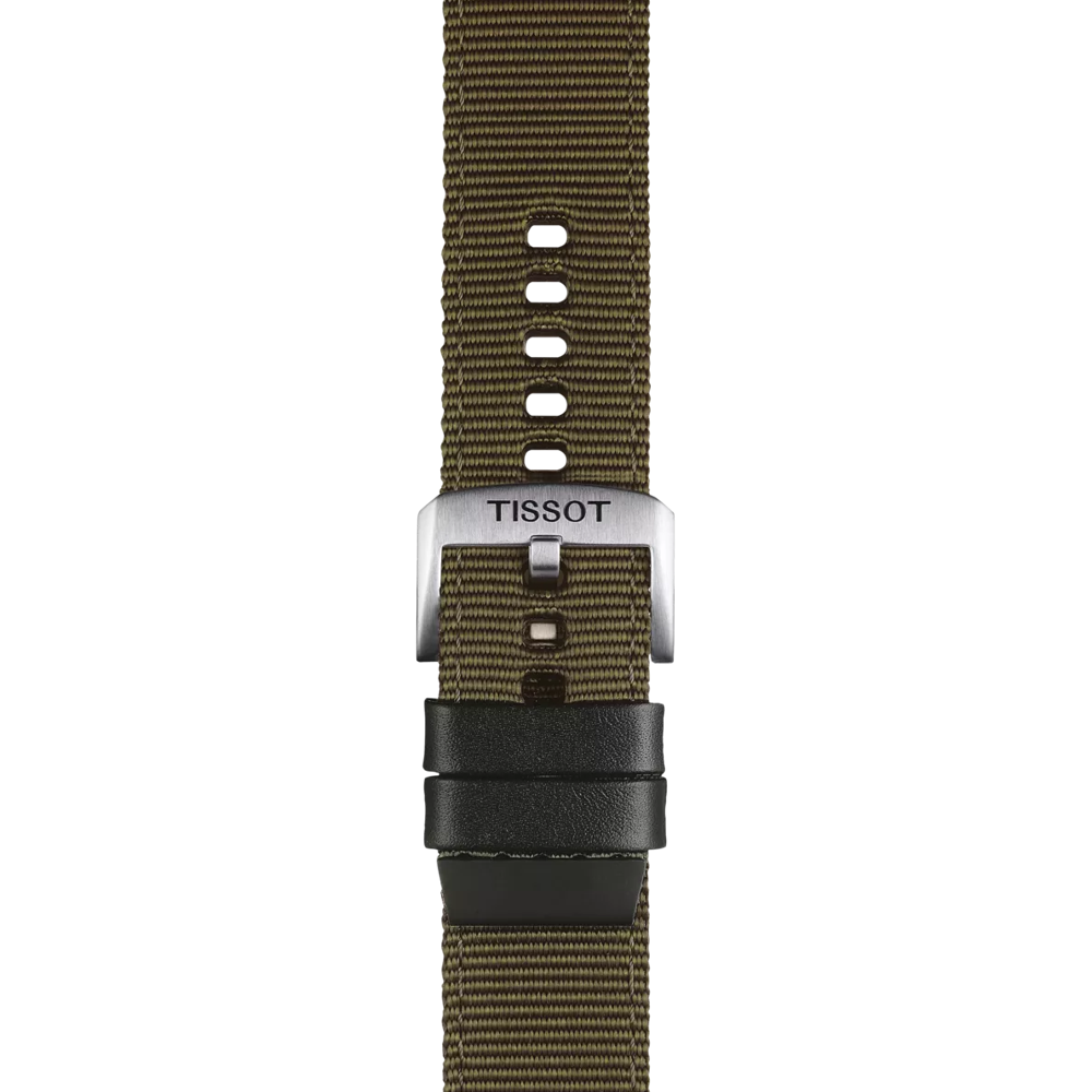 Tissot haki kumaş kayış boynuz aralığı 22 mm