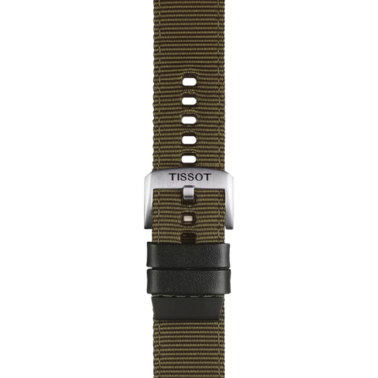 Tissot haki kumaş kayış boynuz aralığı 22 mm