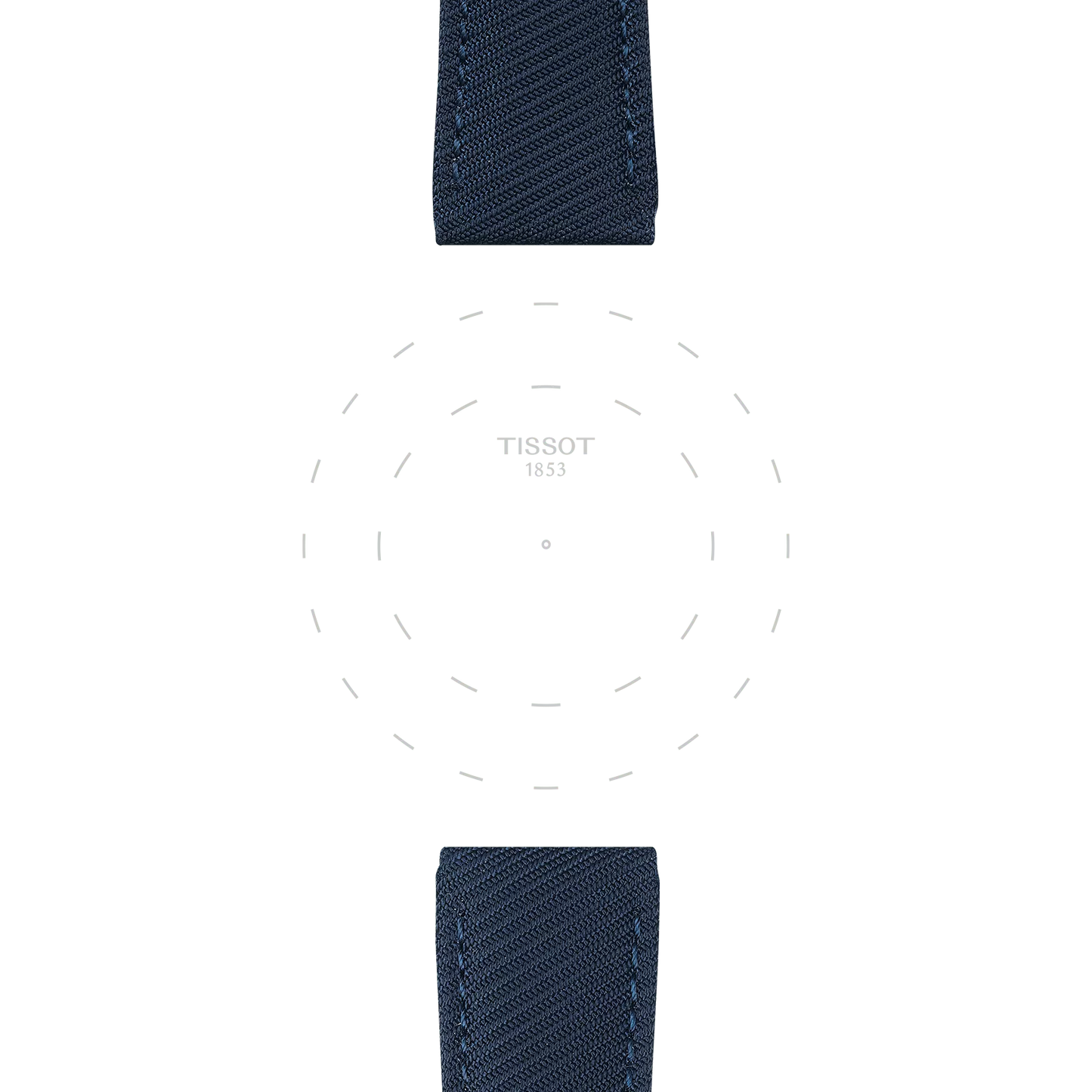 Tissot mavi tekstil kayış boynuz aralığı 22 mm