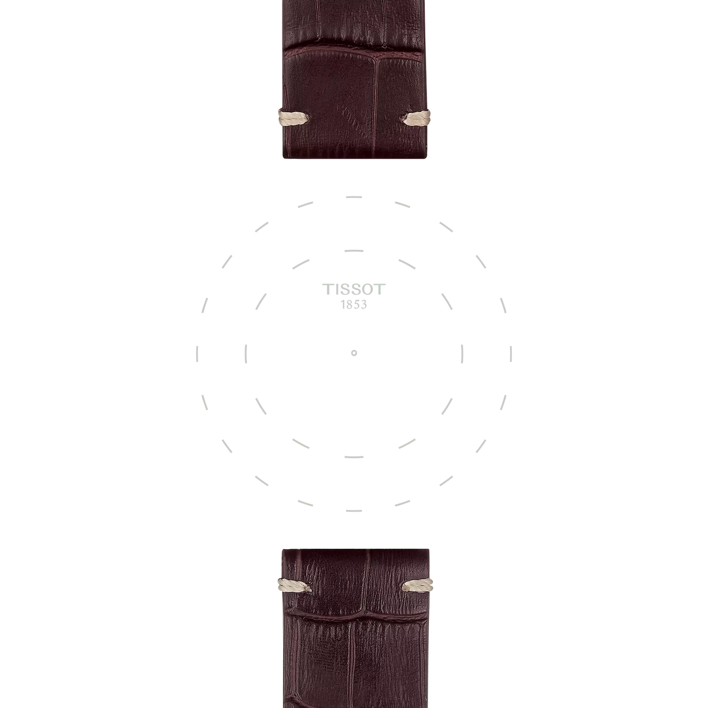Tissot kahverengi deri kayış boynuz aralığı 22 mm