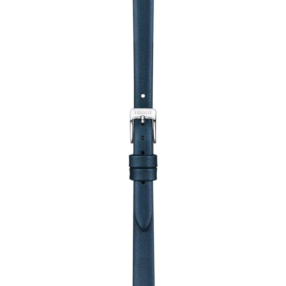 Tissot mavi deri kayış boynuz aralığı 09 mm