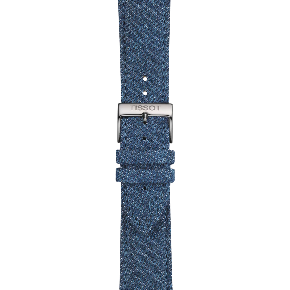 Tissot mavi tekstil kayış boynuz aralığı 22 mm
